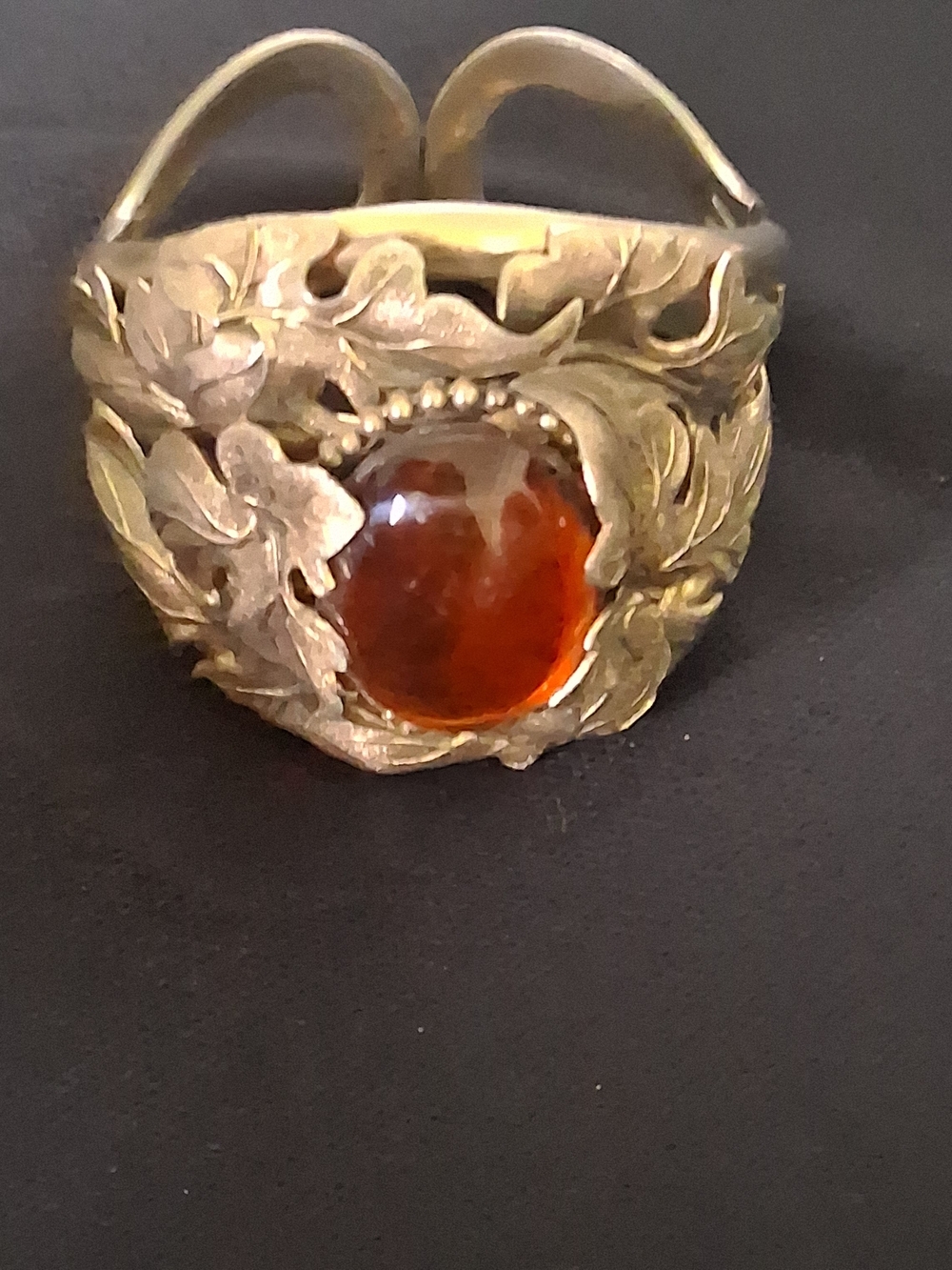 Vintage Whiting & Davis hinged cuff bracelet